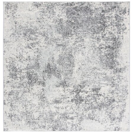 Safavieh 5 x 5 ft. Tulum Power Loomed Square Area Rug Ivory & Grey TUL209B-5SQ